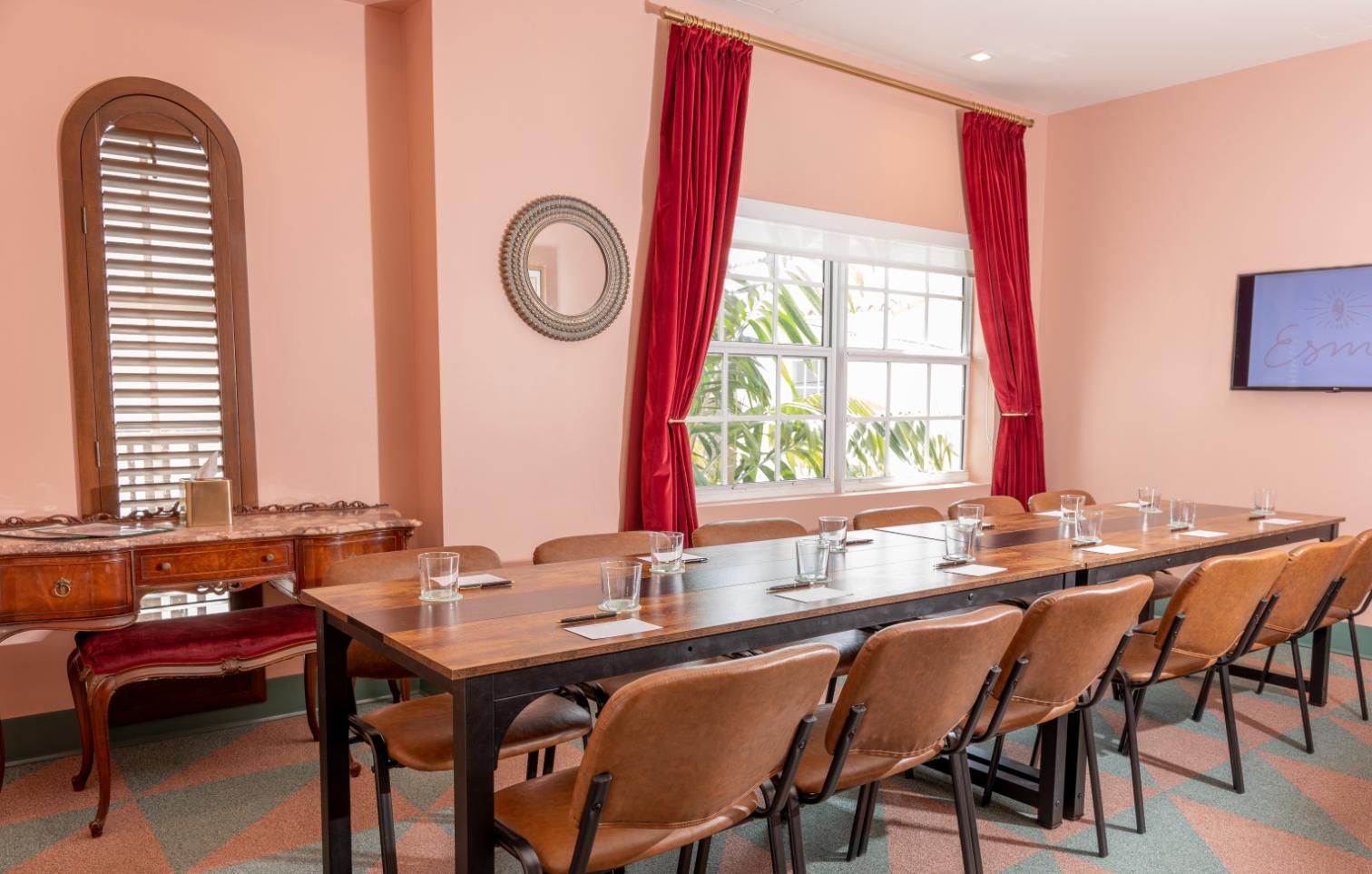 Esme Pink Meeting Room